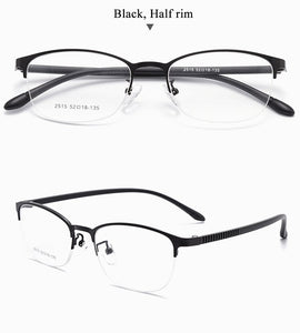BCLEAR Urltra-Light Women Titanium Alloy Oval Full Half Rim Glasses Frames Eyewear With Flexible Legs IP Electroplating 2515