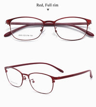 Carica l&#39;immagine nel visualizzatore di Gallery, BCLEAR Urltra-Light Women Titanium Alloy Oval Full Half Rim Glasses Frames Eyewear With Flexible Legs IP Electroplating 2515