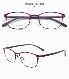 BCLEAR Urltra-Light Women Titanium Alloy Oval Full Half Rim Glasses Frames Eyewear With Flexible Legs IP Electroplating 2515