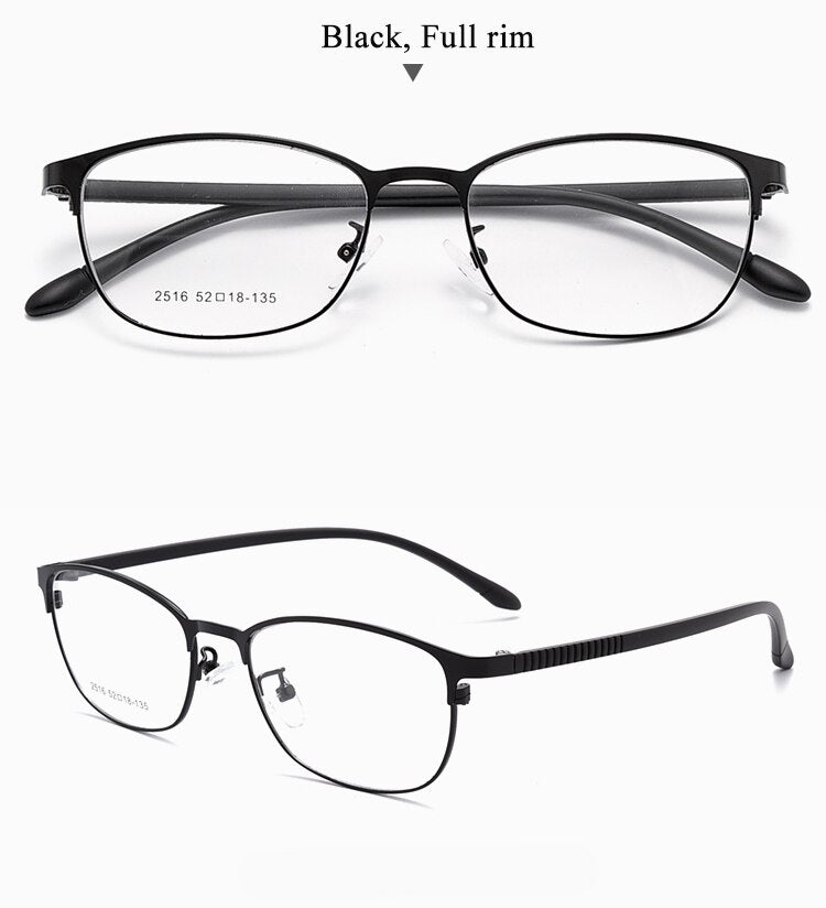BCLEAR Urltra-Light Women Titanium Alloy Oval Full Half Rim Glasses Frames Eyewear With Flexible Legs IP Electroplating 2515