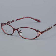 Load image into Gallery viewer, BCLEAR Women Prescription Optical Eyeglasses Frames with Golden Hollow Out Eyeglasses Frame With Flower Female Spectacle Eyewear