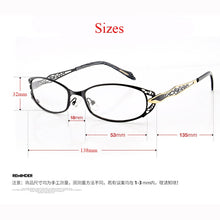 Load image into Gallery viewer, BCLEAR Women Prescription Optical Eyeglasses Frames with Golden Hollow Out Eyeglasses Frame With Flower Female Spectacle Eyewear