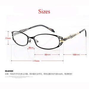 BCLEAR Women Prescription Optical Eyeglasses Frames with Golden Hollow Out Eyeglasses Frame With Flower Female Spectacle Eyewear