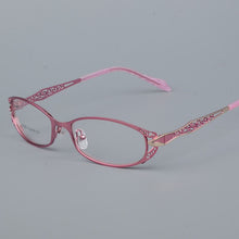 Load image into Gallery viewer, BCLEAR Women Prescription Optical Eyeglasses Frames with Golden Hollow Out Eyeglasses Frame With Flower Female Spectacle Eyewear