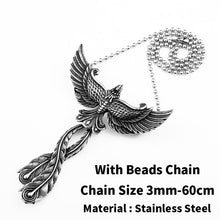 Load image into Gallery viewer, Co 3D Phoenix Pendant Necklace Stainless steel Bird Charm Choker Animal Jewelry for man Good detail BP8-204