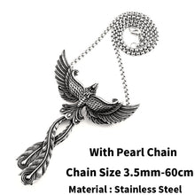 Load image into Gallery viewer, Co 3D Phoenix Pendant Necklace Stainless steel Bird Charm Choker Animal Jewelry for man Good detail BP8-204