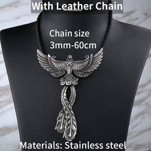 Load image into Gallery viewer, Co 3D Phoenix Pendant Necklace Stainless steel Bird Charm Choker Animal Jewelry for man Good detail BP8-204