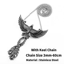 Load image into Gallery viewer, Co 3D Phoenix Pendant Necklace Stainless steel Bird Charm Choker Animal Jewelry for man Good detail BP8-204