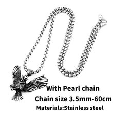 Load image into Gallery viewer, Unique Design Co Owl Animal Necklace Pendant For Man Stainless Steel Viking Personality Punk Jewelry Gift BP8-189