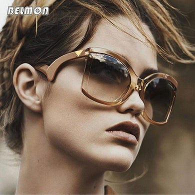 BELMON Sunglasses Women  Brand Designer Oversized Sun Glasses Ladies UV400 For Female Big Frame  de sol Shades RS390