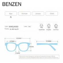 Load image into Gallery viewer, BENZEN Al-Mg Polarized Men's Sunglasse Brand Designer UV 400 Sun Glasses For Driving Oculos de sol Shades 9529