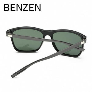 BENZEN Polarized Sunglasses Men Women Sun Glasses Aluminum+PC Male Shades  Driving Glasses Black With Case 9137