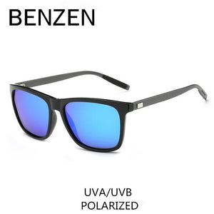 BENZEN Polarized Sunglasses Men Women Sun Glasses Aluminum+PC Male Shades  Driving Glasses Black With Case 9137