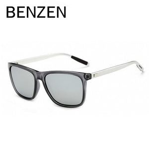 BENZEN Polarized Sunglasses Men Women Sun Glasses Aluminum+PC Male Shades  Driving Glasses Black With Case 9137