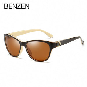 BENZEN Polarized Sunglasses Women Brand Designer Retro Female Sun Glasses For Driving Shades Gafas UV 400 Black  6131