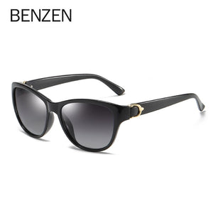BENZEN Polarized Sunglasses Women Brand Designer Retro Female Sun Glasses For Driving Shades Gafas UV 400 Black  6131