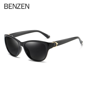 BENZEN Polarized Sunglasses Women Brand Designer Retro Female Sun Glasses For Driving Shades Gafas UV 400 Black  6131