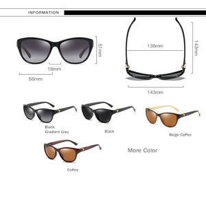 BENZEN Polarized Sunglasses Women Brand Designer Retro Female Sun Glasses For Driving Shades Gafas UV 400 Black  6131