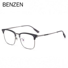 Load image into Gallery viewer, BENZEN Titanium Prescription Eyeglasses Frame Men Vintage Retro Eyebrow Line Myopia OpticalGlasses Frames Women Eyewear 5560