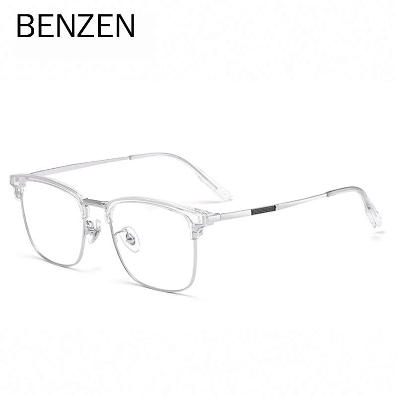 BENZEN Titanium Prescription Eyeglasses Frame Men Vintage Retro Eyebrow Line Myopia OpticalGlasses Frames Women Eyewear 5560