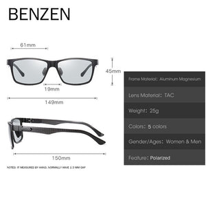 BENZEN Top Carbon Fiber Square Polarized Sunglasses Men Goggles For Driving Sun glasses  Male UV 400 gafas de sol hombre 9617