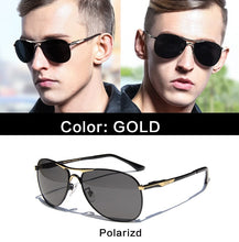 Load image into Gallery viewer, BERTHA Men&#39;s Sunglasses Polarized Retro Vintage Pilot Classic Double Bridge Anti-UV Male Driving Fishing Eyewear Glasses SP8722