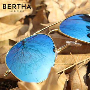BERTHA Polarized Sunglasses Unisex Anti-ultraviolet Eyeglasses Colorful Sunglasses Classic Pilot Driving Glasses SP3025