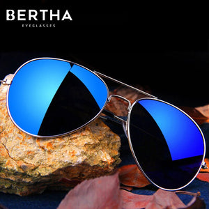 BERTHA Polarized Sunglasses Unisex Anti-ultraviolet Eyeglasses Colorful Sunglasses Classic Pilot Driving Glasses SP3025
