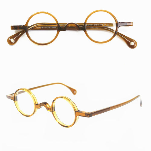 BETSION  Acetate Creative Small Round Eyeglasses Men Women Miopia Prescription Eyewear