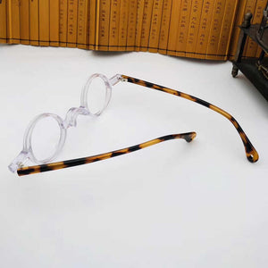 BETSION  Acetate Creative Small Round Eyeglasses Men Women Miopia Prescription Eyewear