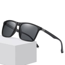 Load image into Gallery viewer, BETSION Polarized Men&#39;s Sunglasses Dark Lens Flat Top Large Black Biker Gangster Decorative glasses