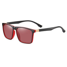 Load image into Gallery viewer, BETSION Polarized Men&#39;s Sunglasses Dark Lens Flat Top Large Black Biker Gangster Decorative glasses