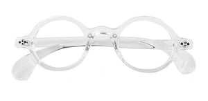 BETSION Vintage Round 42.70mm clear Transparent Eyeglass Frames Spectacles Full Rim Retro Glasses Eyewear Rx able