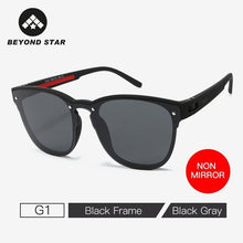 Load image into Gallery viewer, BEYONDSTAR One-piece Blue Mirror Lens Sunglass Men Polarized Cateye Sunglasses Women  Glasses UV400 Glases TR79037