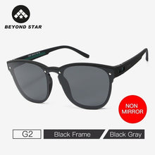 Load image into Gallery viewer, BEYONDSTAR One-piece Blue Mirror Lens Sunglass Men Polarized Cateye Sunglasses Women  Glasses UV400 Glases TR79037