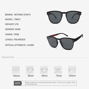 BEYONDSTAR One-piece Blue Mirror Lens Sunglass Men Polarized Cateye Sunglasses Women  Glasses UV400 Glases TR79037