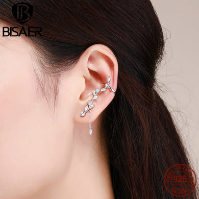 BISAER 925 Sterling Silver Stud Earrings ECE429