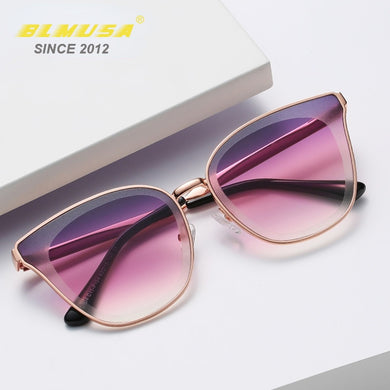 BLMUSA 2023 Sunglasses Women Brand Design  Butterfly Eyeglasses  Custom Pink Shades For Women Glasses UV400
