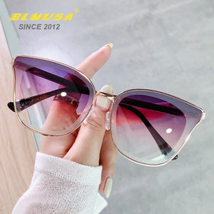 BLMUSA 2023 Sunglasses Women Brand Design  Butterfly Eyeglasses  Custom Pink Shades For Women Glasses UV400