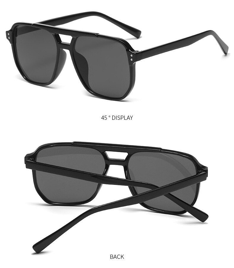 BLMUSA 2023 Occhiali da sole semplici da uomo Tendenza lenti sfumate Occhiali decorativi quadrati per le donne Occhiali da guida per auto unisex UV400