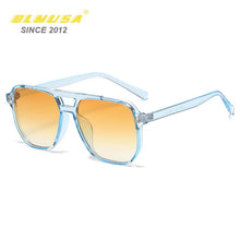 Carica l&#39;immagine nel visualizzatore di Gallery, BLMUSA 2023 Occhiali da sole semplici da uomo Tendenza lenti sfumate Occhiali decorativi quadrati per le donne Occhiali da guida per auto unisex UV400