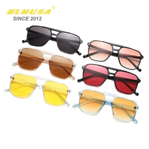 BLMUSA 2023 Occhiali da sole semplici da uomo Tendenza lenti sfumate Occhiali decorativi quadrati per le donne Occhiali da guida per auto unisex UV400