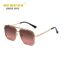 Load image into Gallery viewer, BLMUSA Classic Mach Six Gradient Sunglasses Cool Men Square Business Shades For Men Vintage Sun Glasses For Women  UV400