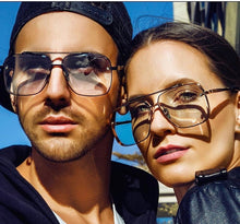 Load image into Gallery viewer, BLMUSA Classic Mach Six Gradient Sunglasses Cool Men Square Business Shades For Men Vintage Sun Glasses For Women  UV400