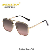 Load image into Gallery viewer, BLMUSA Classic Mach Six Gradient Sunglasses Cool Men Square Business Shades For Men Vintage Sun Glasses For Women  UV400