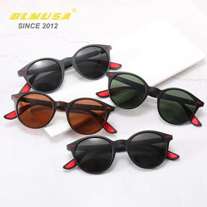 BLMUSA  Round Polarized Sunglasses Men Car Driving Sun Glasses Women Frend riding Eyewear Outdoor Sports Glasses UV400