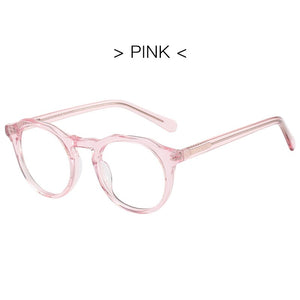 BLUEMOKY Acetate Round Computer Glasses Frame Anti Blue Light Pochromic Prescription Lenses  Brand Optical Spectacles