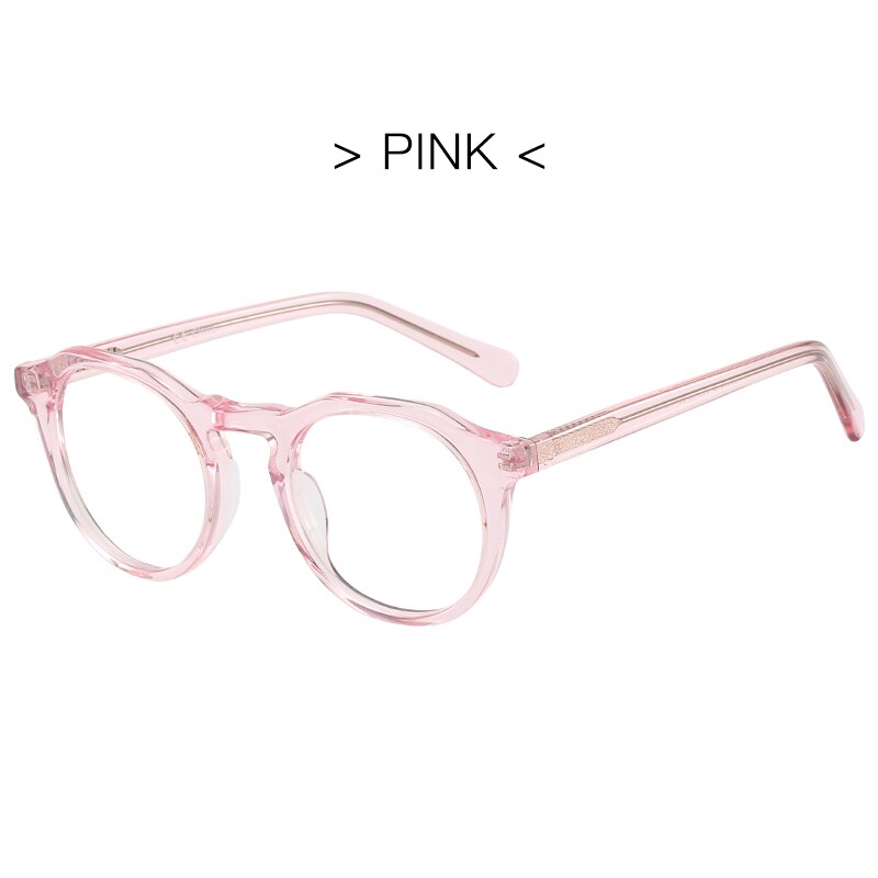 BLUEMOKY Acetate Round Computer Glasses Frame Anti Blue Light Pochromic Prescription Lenses  Brand Optical Spectacles