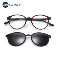 Load image into Gallery viewer, BLUEMOKY Magnetic Clip On Sunglasses For Women Men Polarized UV400 Sunglasses Optical Myopia Glasses Frame 2 in 1 Shade Eyewear