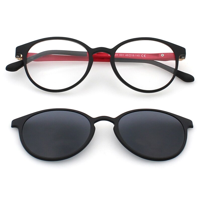 BLUEMOKY Magnetic Clip On Sunglasses For Women Men Polarized UV400 Sunglasses Optical Myopia Glasses Frame 2 in 1 Shade Eyewear